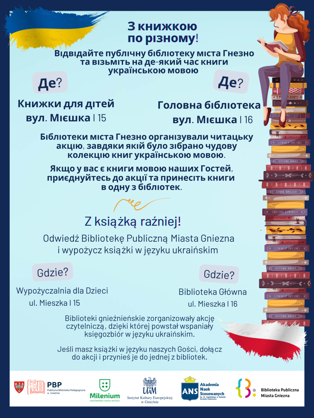 W naszym księgozbiorze mamy już ponad 100 tytułów w języku ukraińskim!