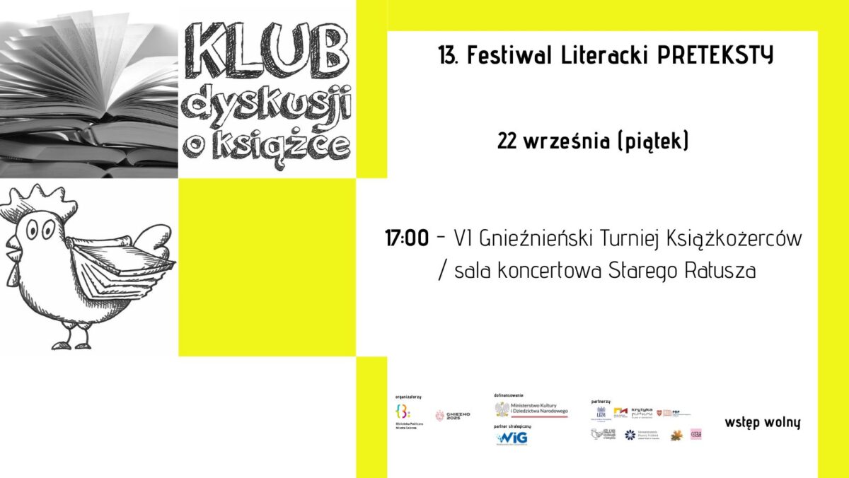 13. Festiwal Literacki PRETEKSTY – VI Gnieźnieński Turniej Książkożerców