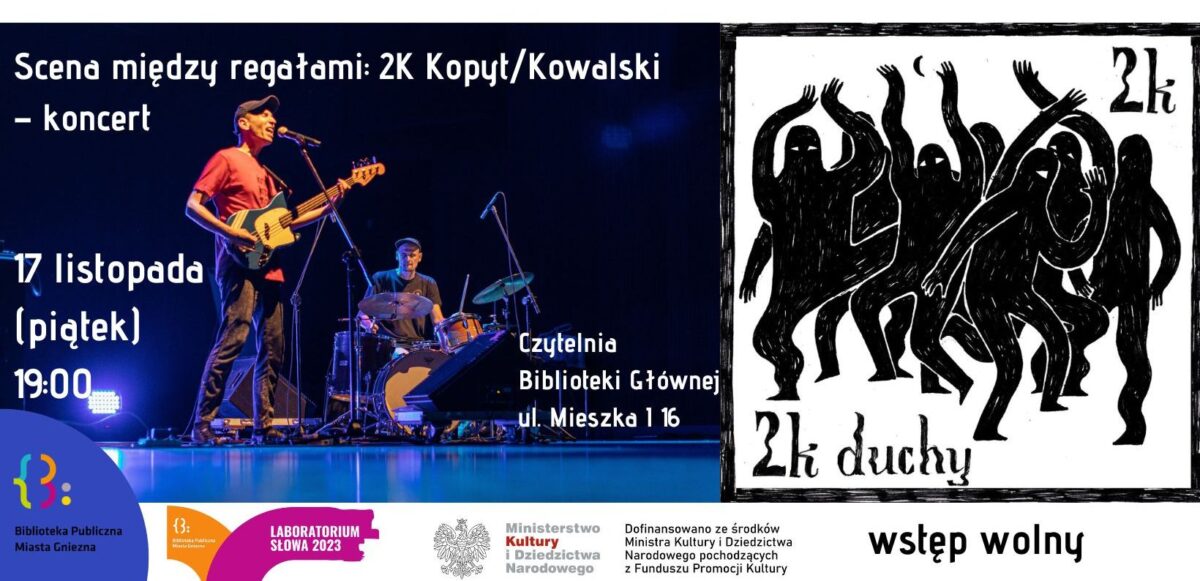 Scena między regałami: 2K Kopyt/Kowalski – koncert w Czytelni