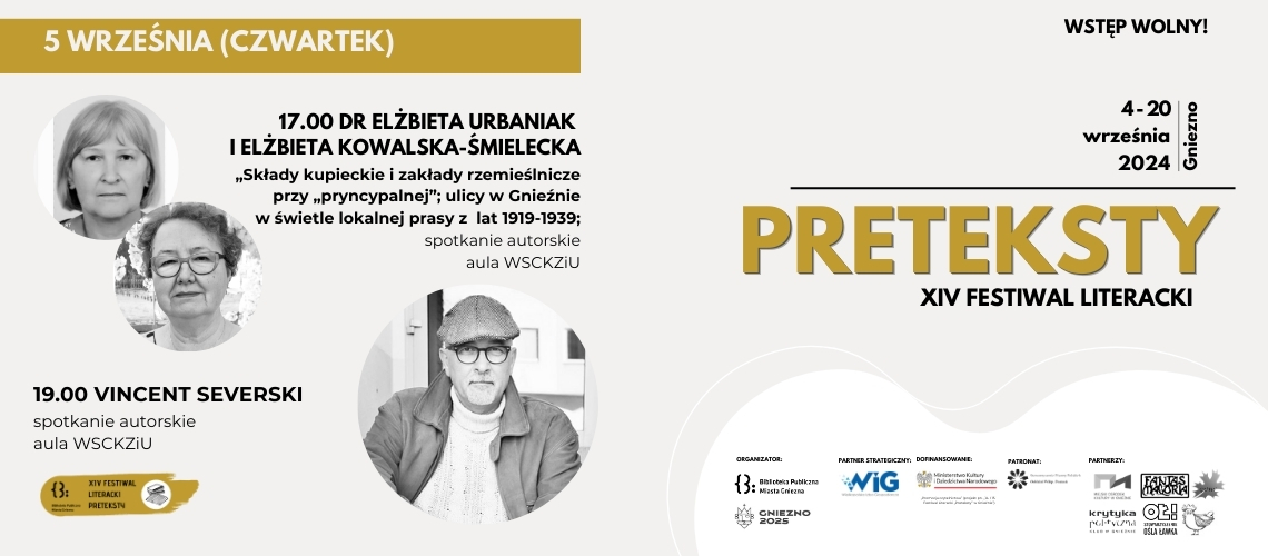 14. Festiwal Literacki PRETEKSTY – Dzień Drugi – 5.09.2024