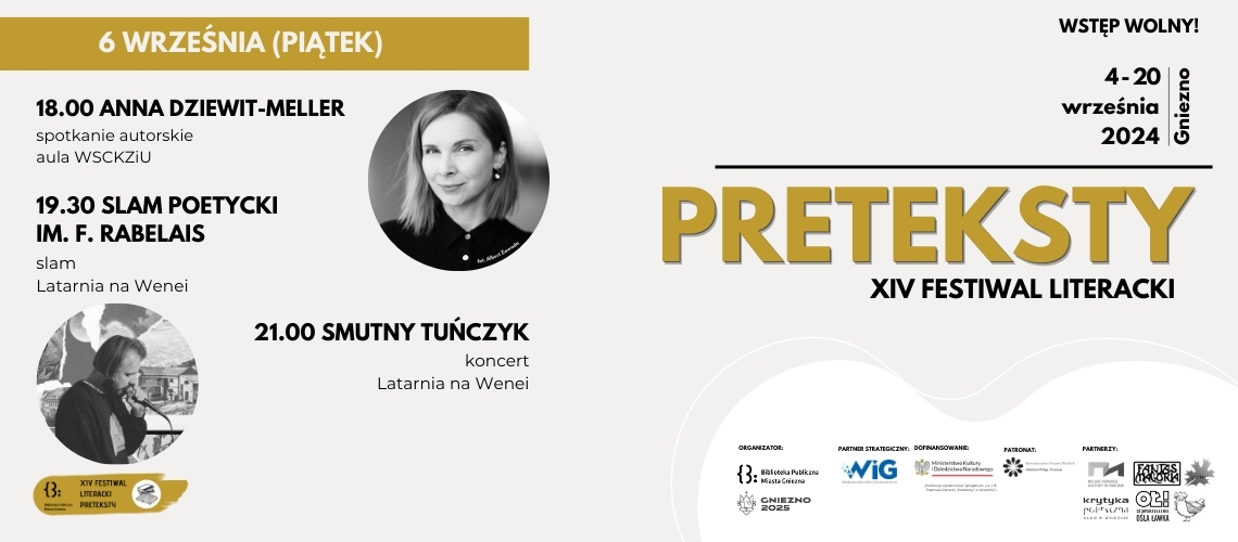 14. Festiwal Literacki PRETEKSTY – Dzień Trzeci – 6.09.2024